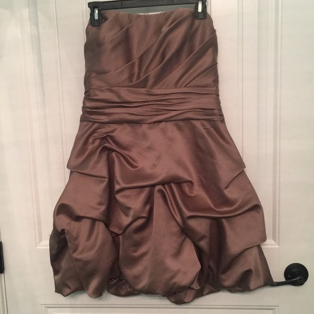 Mocha knee length bridesmaid dress size 10